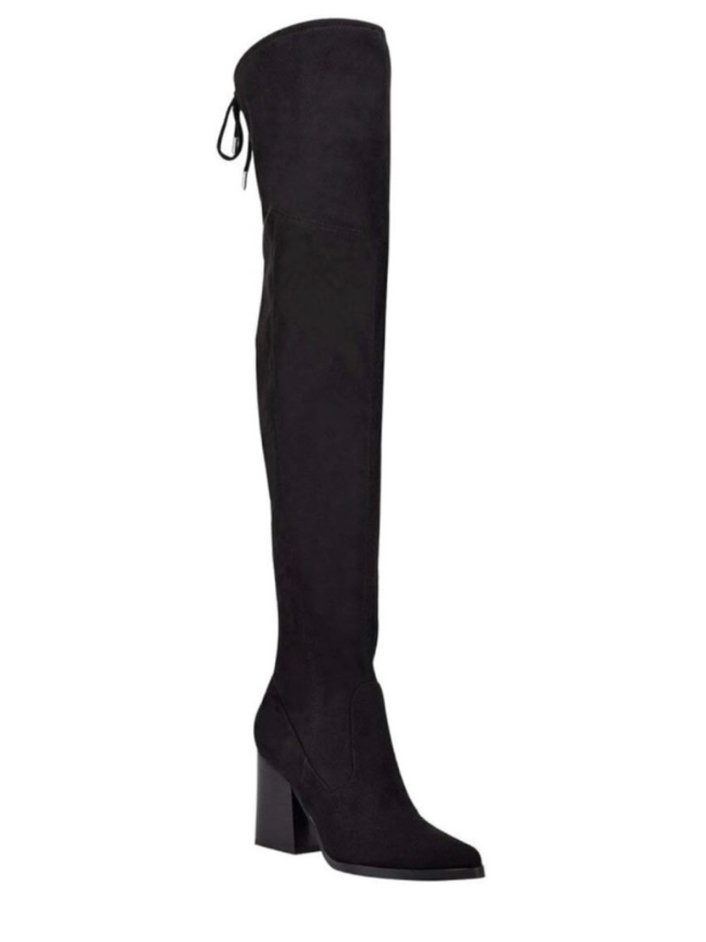 Marc Fisher Black Over-the-Knee Block Heel Boots - Picture 2 of 8